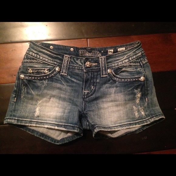 Distressed denim Miss Me shorts