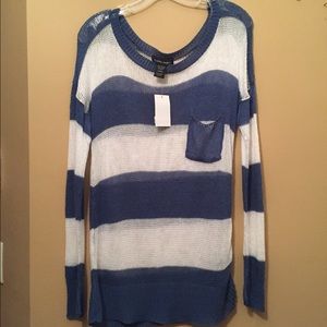 New L sweater blue navy white