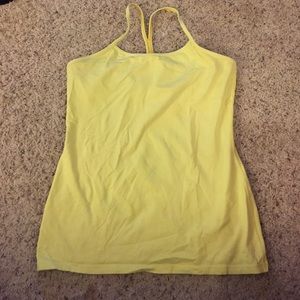 Lululemon Yellow Power Y Tank size 10