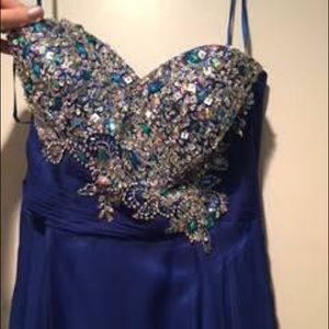 Royal blue prom dress, worn once
