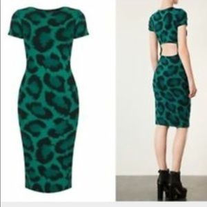 Topshop back cutout dress