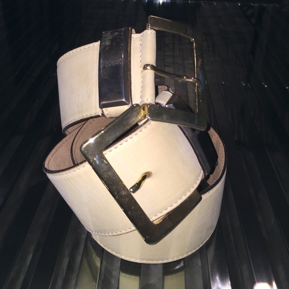 Gianfranco Ferre Vintage Double-Buckle Suede Belt