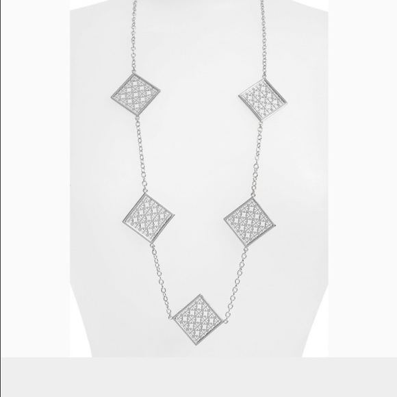 Tory Burch necklace silvertone