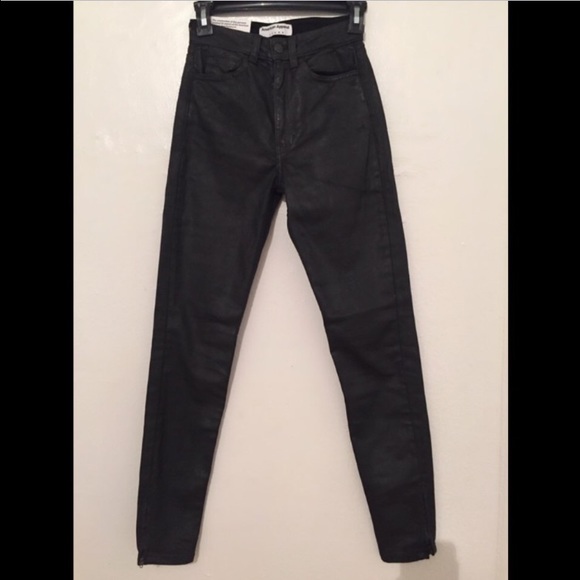 American Apparel Faux Cuir Zipper Jean