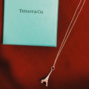 Tiffany & Co. silver Eiffel Tower Charm Necklace