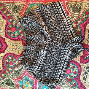 Black aztec shorts