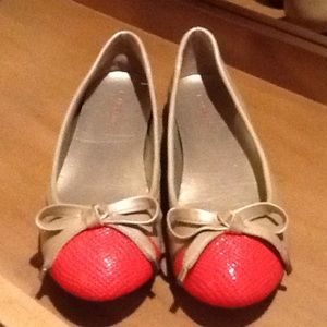 Tan & Watermelon Bandoliono Flats