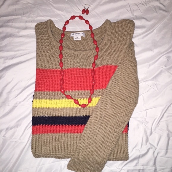 Liz Claiborne stripped sweater