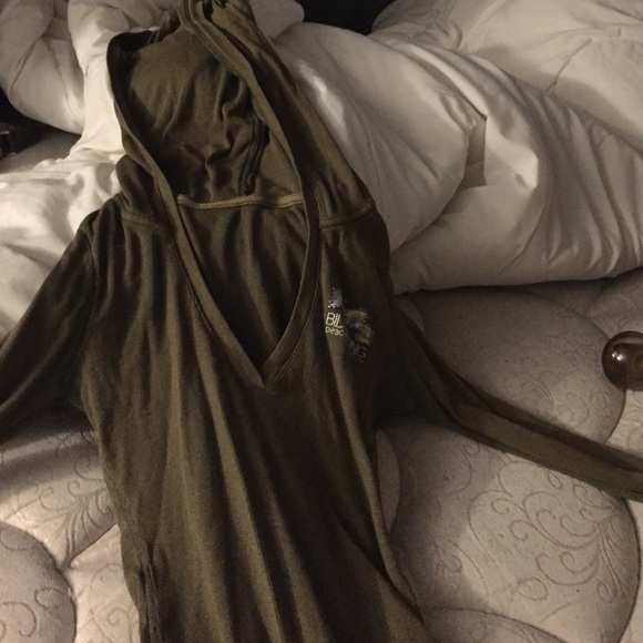 A hooded sweater