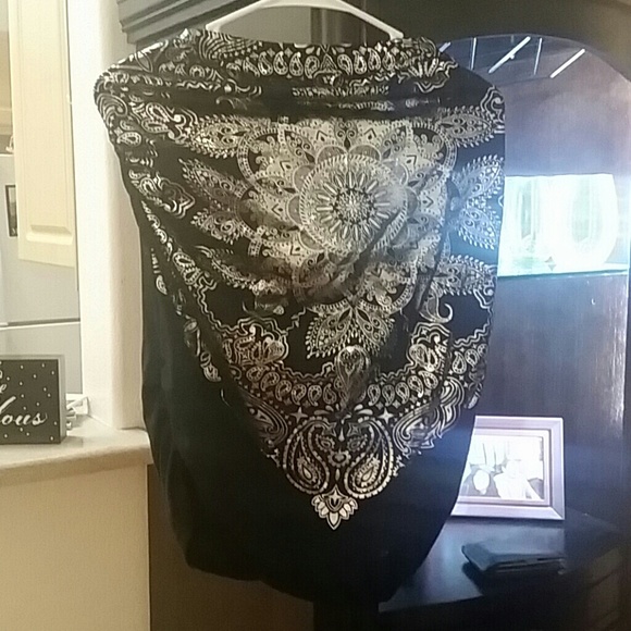 Black and silver halter top