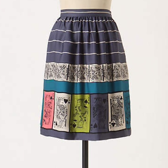 Anthropologie Skirts Anthropologie Pinochle Poker Playing Cards