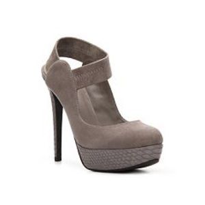 Levity Faux Snakeskin Suede Heels
