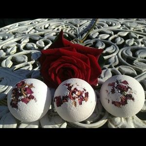 3 Heavenly Rose Bath Bomb handmade 6oz.ea.