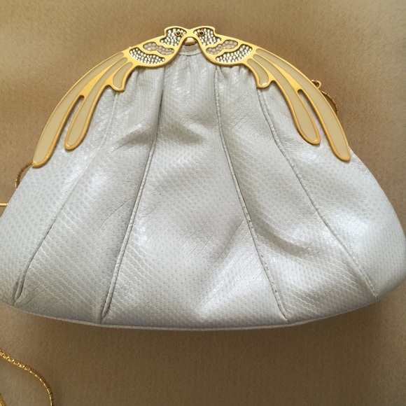 Finesse La Model Snakeskin Jeweled Evening Bag