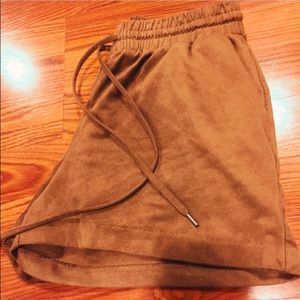 H&M Coachella faux suede shorts