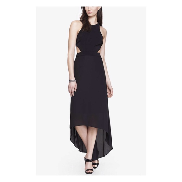 Black cut out maxi dress