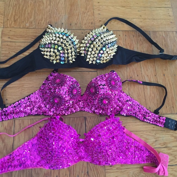 Assorted sequin/ stud bras HALLOWEEN COSTUME