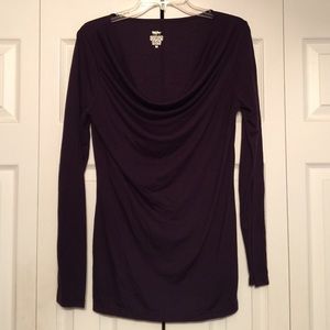 Purple scoop neck sweater