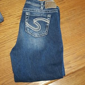 Womens Silver Capris