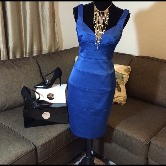 Royal blue cocktail dress