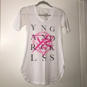 Young and reckless tunic tee shirt