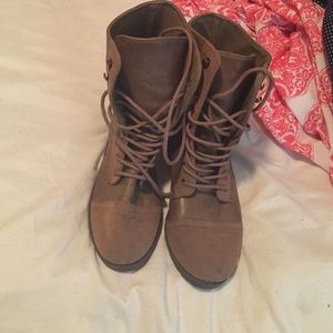 Brown combat boots!