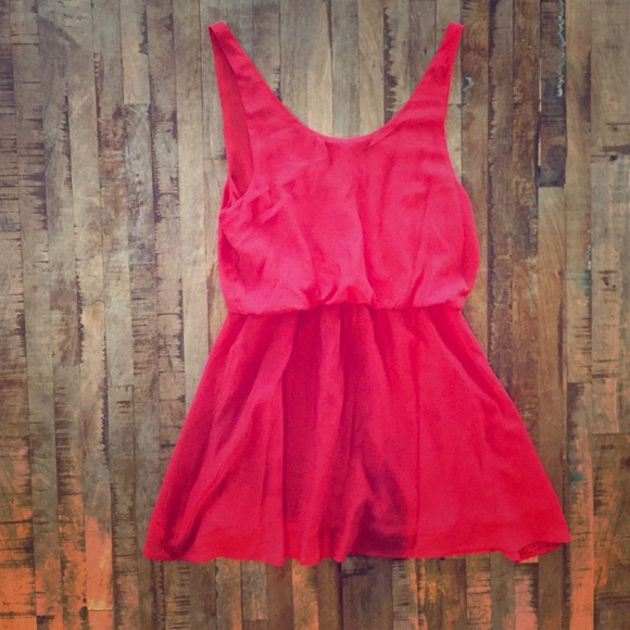 Beautiful short red flowy dress