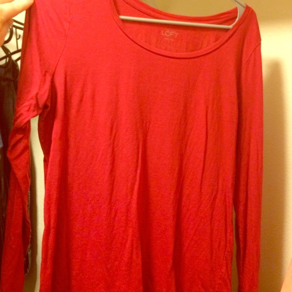 Long sleeved red top from the loft