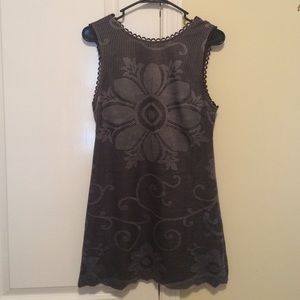 NWT Free People floral pattern knitted mini dress