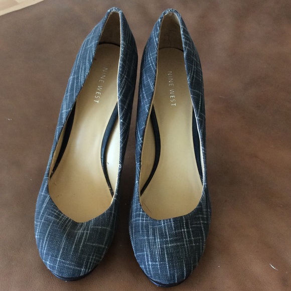 Never Worn Plaid Nine West Heels