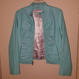 Light blue Wilson's Leather Jacket.