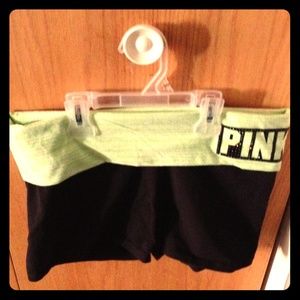 Pink yoga shorts Victoria secret
