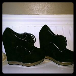 Black platform heels