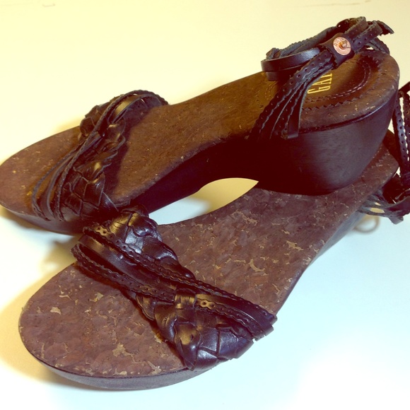 Gap Black Ankle strap Mules sandals Sz. 9