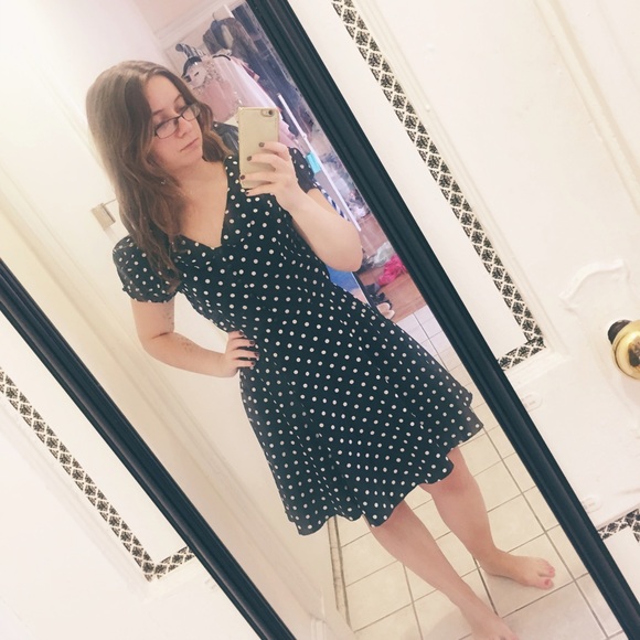 Black and White Polka Dot Dress