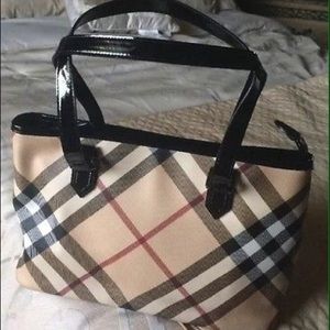 Burberry Nova Medium Tote Purse Coated Canvas