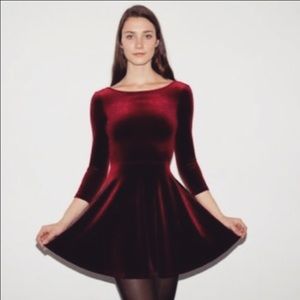 American Apparel velvet backless dress