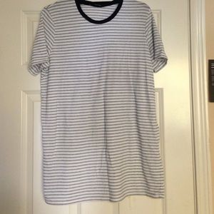 Brandy Melville blue and white striped shirt