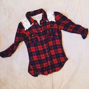Plaid button down