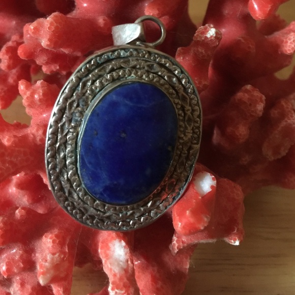 Vintage lapis pendent - Picture 2 of 3
