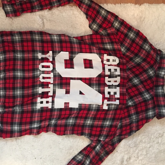 H&M Tops - Red rebel youth flannel