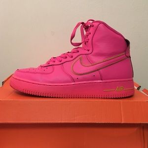 Pink Air Force 1s with Metallic Linings