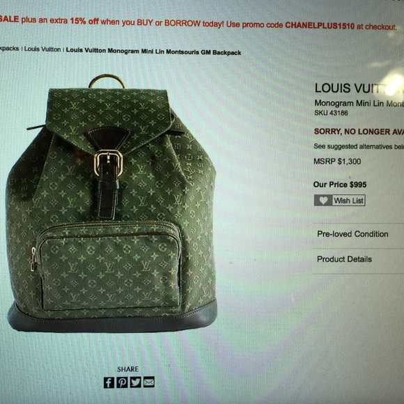 Very hard to fine rare Louis Vuitton backpack