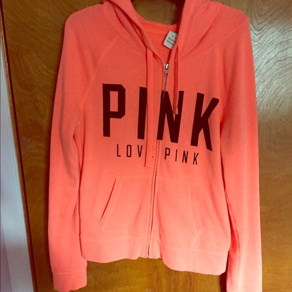 PINK Victoria's Secret Tops - PINK Orange Zip up ⭐️