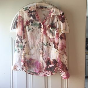 Guess sheer floral top