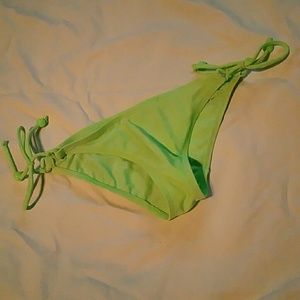 Lime green tie bikini bottoms