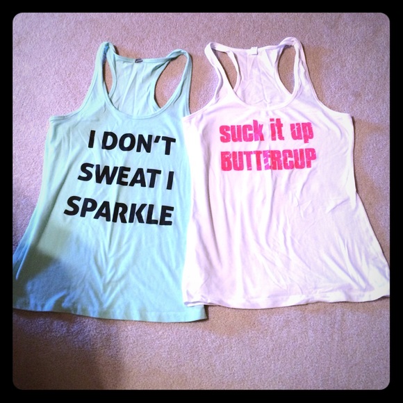!!!SOLD!!! Pair of cute workout tanks!