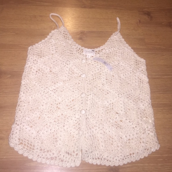 LA Hearts crochet top