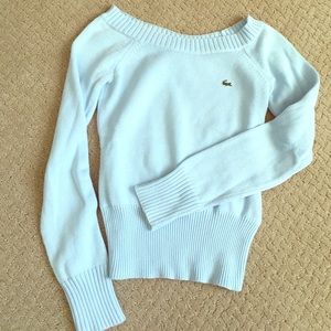 Boat neck cotton sweater