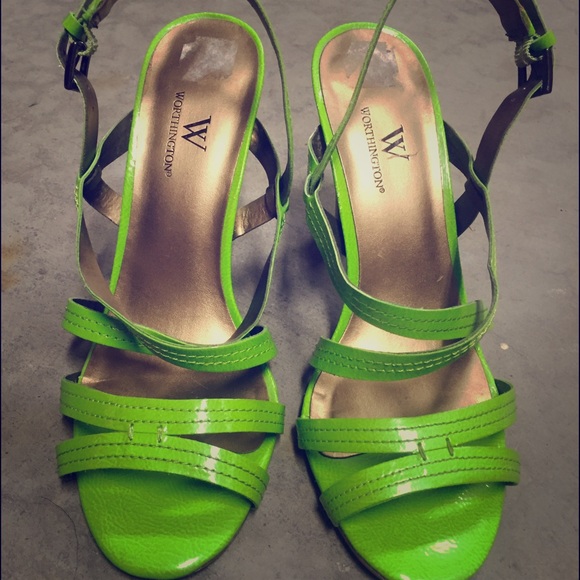 Classy Strappy Green Heels NWOT